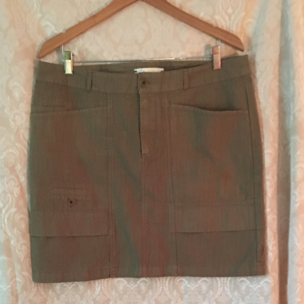 ANTHROPOLOGIE Brown “Bicoastal Cargo Skirt” - 32 - Picture 2 of 4